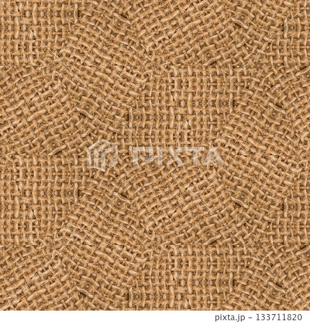 Rustic Jute Fabric Pattern with Woven Burlap Texture craft background. Natural Jute Sack. Organic Burlap Texture for any fashion Design Use 133711820