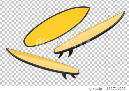 Set of surfboard for summer surfing on surf board on white background. Set of surfboard for summer surfing on surf board on white background. 133711995