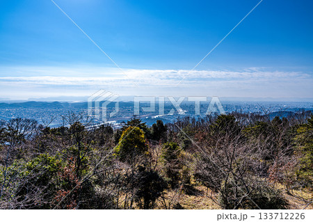 笠井山から見た冬の岡山市街2 岡山県岡山市北区 笠井山から見た冬の岡山市街2 岡山県岡山市北区 133712226