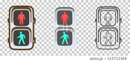 LED pedestrian traffic light (all lit) LED pedestrian traffic light (all lit) 133712368