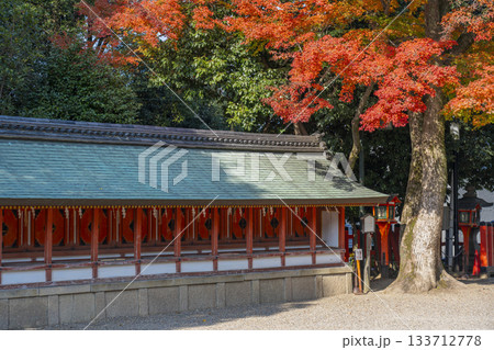 京都　八坂神社　十社と紅葉 133712778