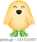Baby bird wearing green boots 133713307