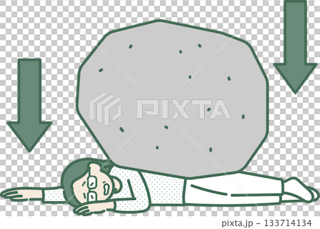 一幅描繪一位四十多歲疲憊懶散女性的插圖 133714134