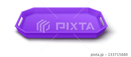 Vibrant Purple Octagon Plastic Tray Vibrant Purple Octagon Plastic Tray 133715880