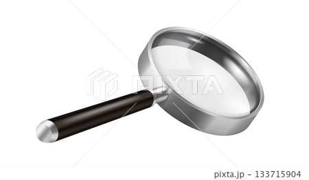 Realistic Magnifying Glass on White Background Realistic Magnifying Glass on White Background 133715904