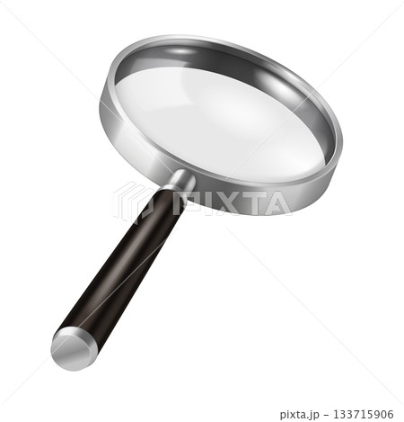 Realistic Illustration of a Magnifying Glass Realistic Illustration of a Magnifying Glass 133715906