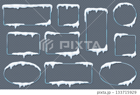 Collection of Frosted Snow Frames 133715929