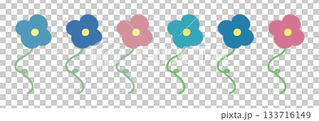 可愛的花朵插圖集 133716149