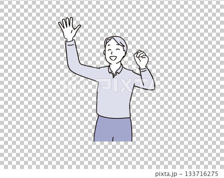 A man smiling and expressing joy A man smiling and expressing joy 133716275