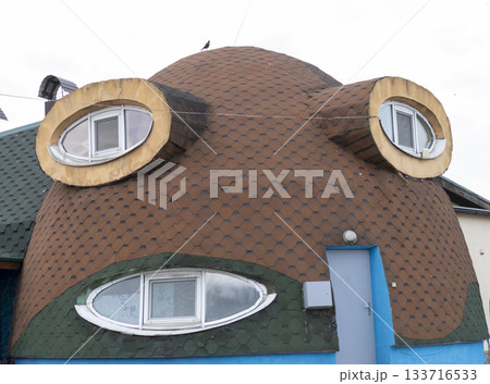 Facade of the building made in a shape of a reptile 133716533