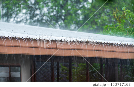 Climate change cause rain bomb intense rainfall over a short period. 133717162