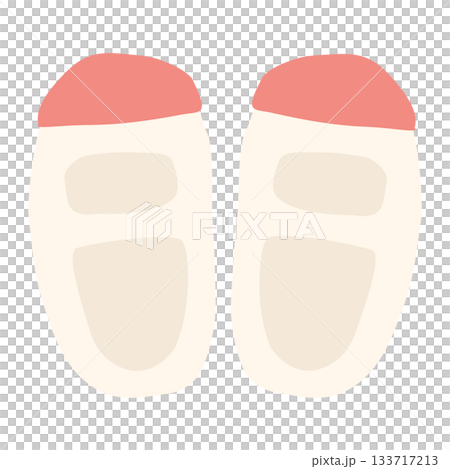 Easy kindergarten illustrations (no main lines, easy and cute) | Indoor shoes illustration 133717213