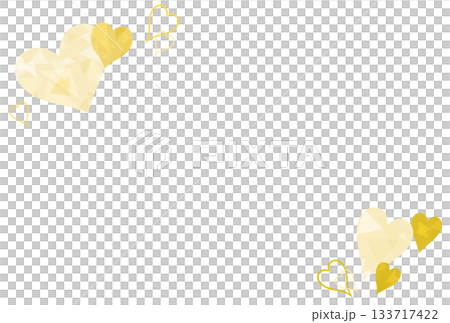 淡黃色寶石般心形框架 133717422