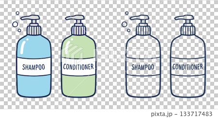 Shampoo and conditioner icon illustration 133717483