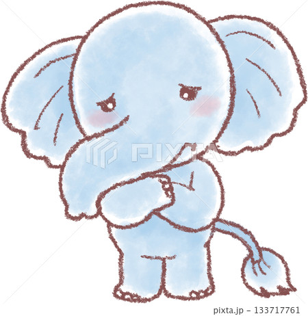 かわいいゾウのイラスト_ 133717761