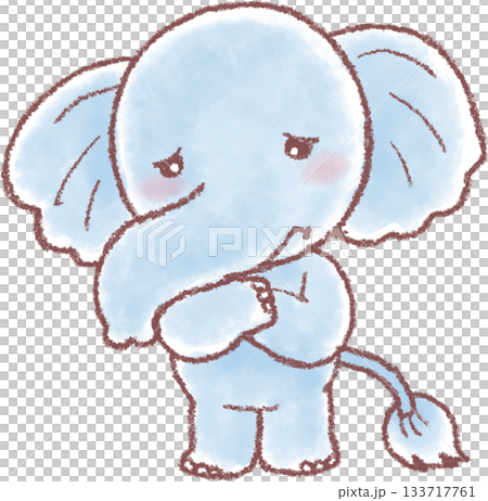 可愛的象插圖 133717761