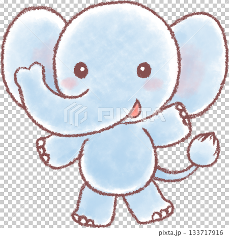 かわいいゾウのイラスト 133717916