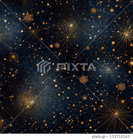 Elegant Dark Background with Gold Stars and Dazzling Design Elements Elegant Dark Background with Gold Stars and Dazzling Design Elements 133718143