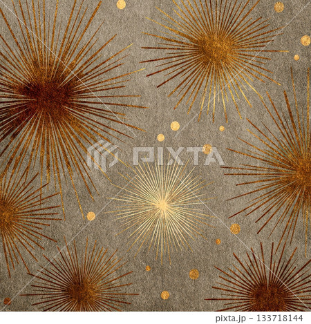 Geometric Burst Patterns with Golden Accents on Gray Background Geometric Burst Patterns with Golden Accents on Gray Background 133718144