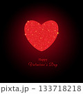 Happy Valentines day. Poster, greeting card, cover, label, sale promotion templates, background. Vector illustration 133718218