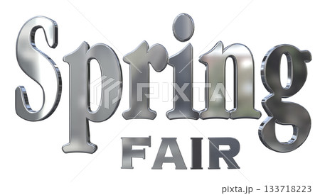 3DCG文字「Spring Fair（スプリングフェア）」タイトル 133718223