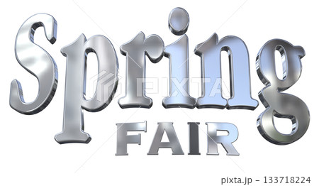 3DCG文字「Spring Fair（スプリングフェア）」タイトル 133718224