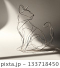 針金で作られた猫 133718450