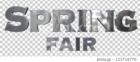 3DCG文字「Spring Fair（スプリングフェア）」タイトル 133718770