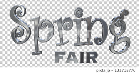 3DCG文字「Spring Fair（スプリングフェア）」タイトル 133718776