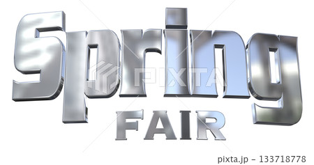 3DCG文字「Spring Fair（スプリングフェア）」タイトル 133718778