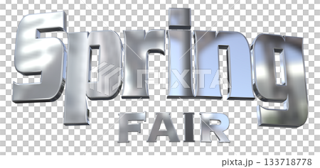 3DCG文字「Spring Fair（スプリングフェア）」タイトル 133718778