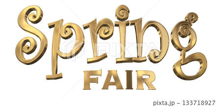 3DCG文字「Spring Fair（スプリングフェア）」タイトル 133718927