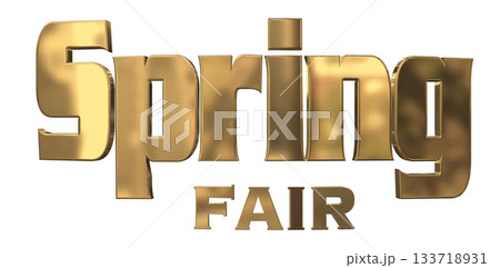 3DCG文字「Spring Fair（スプリングフェア）」タイトル 133718931