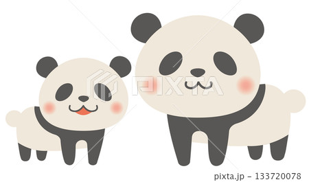 動物_パンダ（親子） 133720078