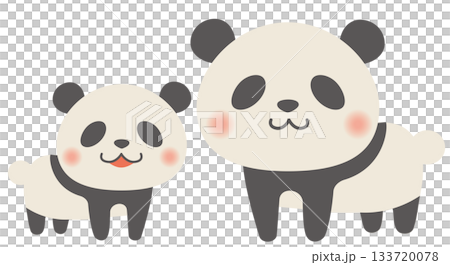 動物_パンダ（親子） 133720078