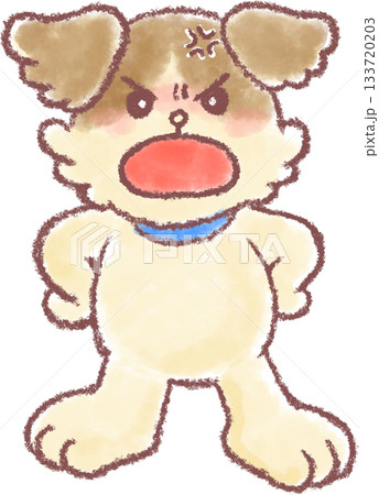 可愛いい犬のイラスト_犬_怒る犬のイラスト 133720203