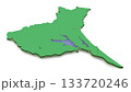 茨城県マップ素材：平置き 133720246