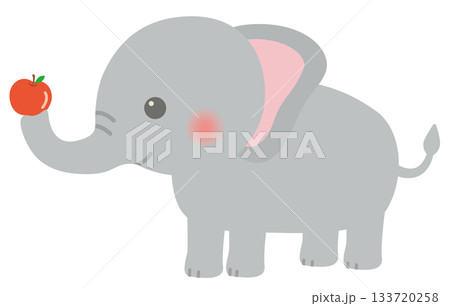 ECONECOイラスト　ゾウ 動物_象（ゾウ）のイラスト素材 [133720258] - PIXTA