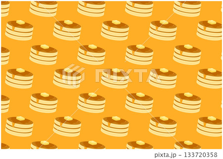 ホットケーキ パンケーキ パターン背景 ホットケーキ パンケーキ パターン背景 133720358