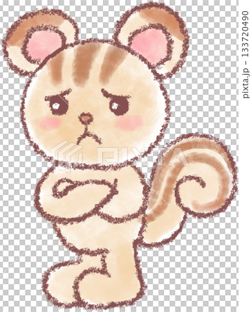 Cute squirrel illustration_Illustration of a worried squirrel Cute squirrel illustration_Illustration of a worried squirrel 133720490