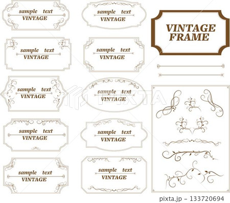 エレガントなビンテージフレームセット エレガントなビンテージフレームセット 133720694