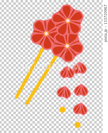 tsumami kanzashi 的插圖 133720967