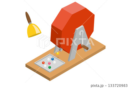 福引のガラポンとベル 133720983