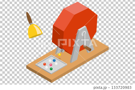 福引のガラポンとベル 133720983