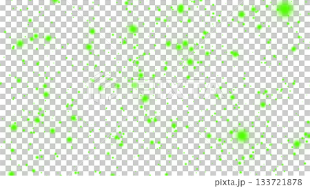 無数の星が散らばっている背景素材（透過）（緑） 133721878