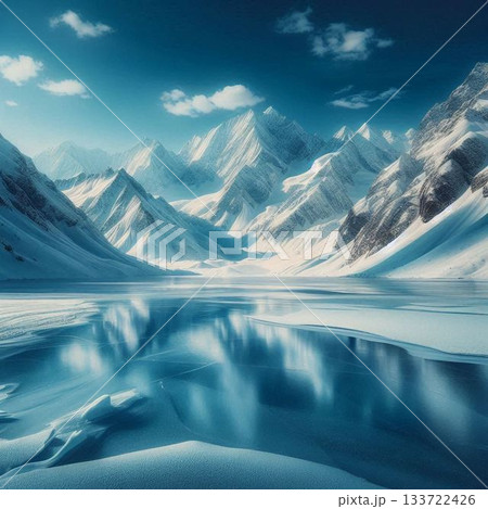 夜の街、イルミネーションのある風景 133722426