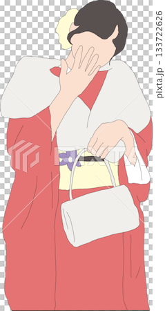 A woman in a kimono A woman in a kimono 133722626