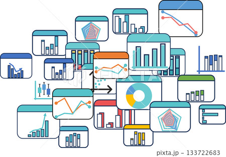 データを分析するイラスト データを分析するイラスト 133722683