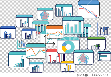 データを分析するイラスト データを分析するイラスト 133722683