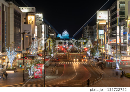 ライトアップされた姫路城 ライトアップされた姫路城 133722722